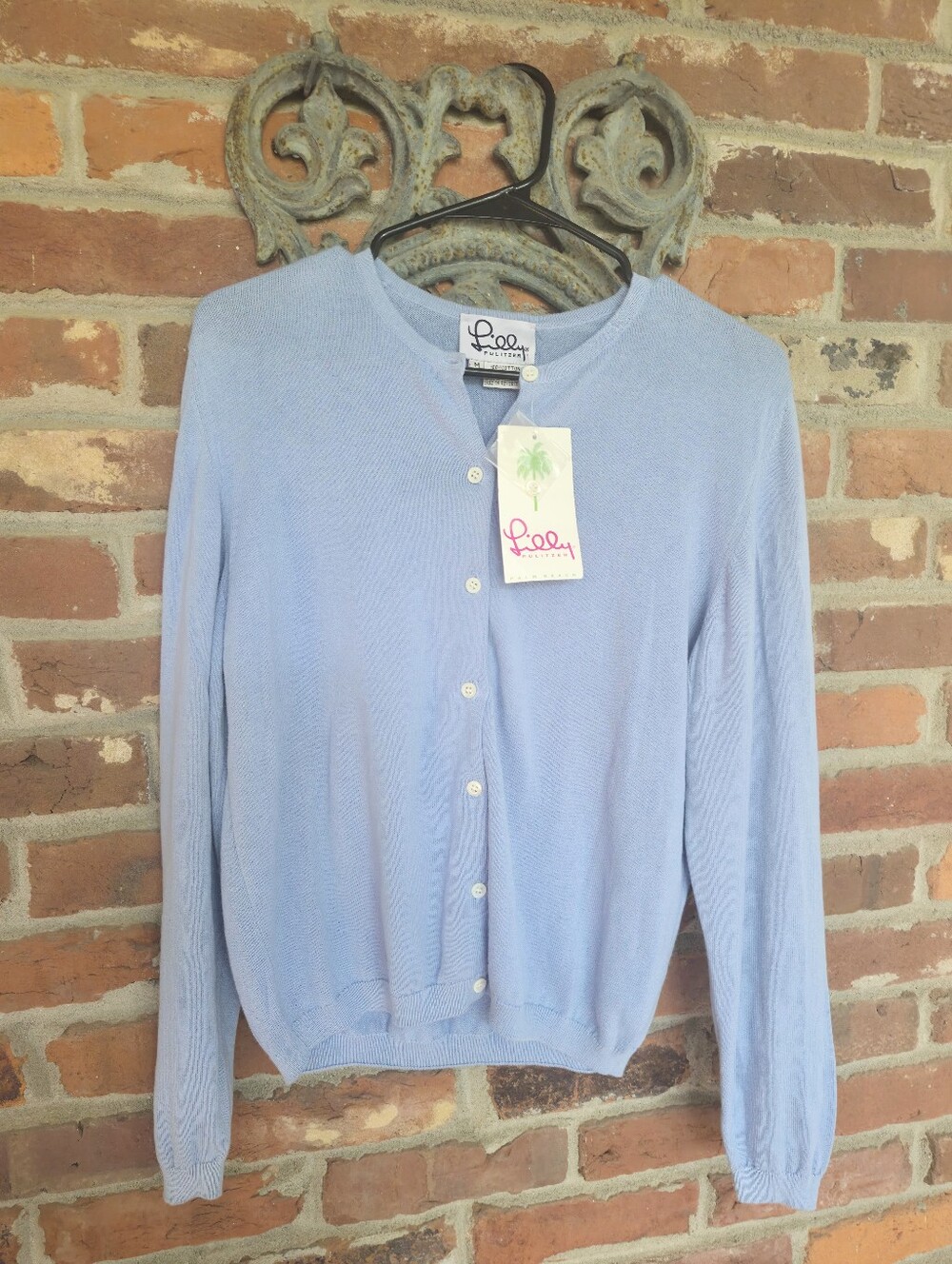 NEW Lilly Pulitzer Light Blue Cotton Cardigan – Size M, NWT